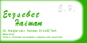 erzsebet haiman business card